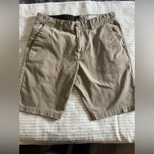 Volcom Tan Flat Front Shorts